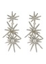 Main View - Click To Enlarge - KENNETH JAY LANE - Glass crystal starburst link drop clip earrings
