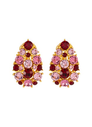 Main View - Click To Enlarge - KENNETH JAY LANE - Glass crystal teardrop stud clip earrings