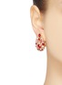 Figure View - Click To Enlarge - KENNETH JAY LANE - Glass crystal teardrop stud clip earrings
