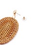 Detail View - Click To Enlarge - KENNETH JAY LANE - Rattan oval drop earrings