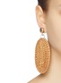 Figure View - Click To Enlarge - KENNETH JAY LANE - Rattan oval drop earrings