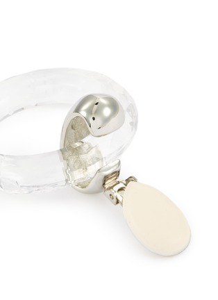 Detail View - Click To Enlarge - KENNETH JAY LANE - Clear hoop clip earrings