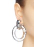 Figure View - Click To Enlarge - KENNETH JAY LANE - Clear hoop clip earrings
