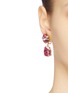 Figure View - Click To Enlarge - KENNETH JAY LANE - Glass crystal teardrop clip earrings