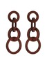 Main View - Click To Enlarge - KENNETH JAY LANE - Wood circle link drop earrings