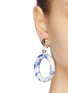 Figure View - Click To Enlarge - KENNETH JAY LANE - Ceramic hoop drop clip earrings