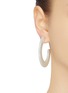 Figure View - Click To Enlarge - KENNETH JAY LANE - Marble effect flat hoop earrings