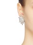 Figure View - Click To Enlarge - KENNETH JAY LANE - Glass crystal starburst stud clip earrings
