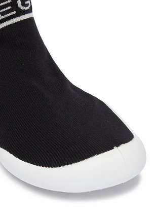 Detail View - Click To Enlarge - COLLÉGIEN - Logo intarsia toddler sock knit sneakers