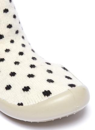 Detail View - Click To Enlarge - COLLÉGIEN - Polka dot intarsia toddler sock knit sneakers