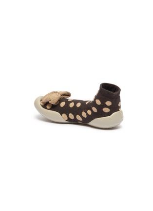 Detail View - Click To Enlarge - COLLÉGIEN - Bow polka dot toddler sock knit sneakers