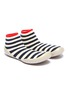 Figure View - Click To Enlarge - COLLÉGIEN - Stripe intarsia toddler sock knit sneakers
