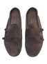 Detail View - Click To Enlarge - HENDERSON - Double monk strap suede loafers