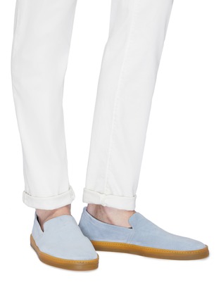 Figure View - Click To Enlarge - HENDERSON - Suede slip-ons