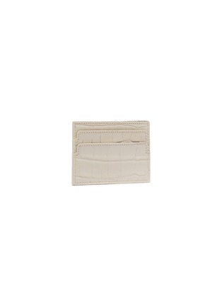 Figure View - Click To Enlarge - ALEXANDER MCQUEEN - Croc embossed leather card holder