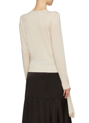 Back View - Click To Enlarge - EQUIL - Ring buckle drape wool sweater