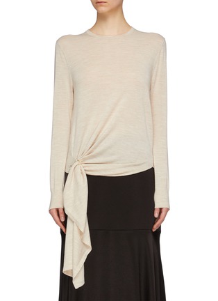 Main View - Click To Enlarge - EQUIL - Ring buckle drape wool sweater
