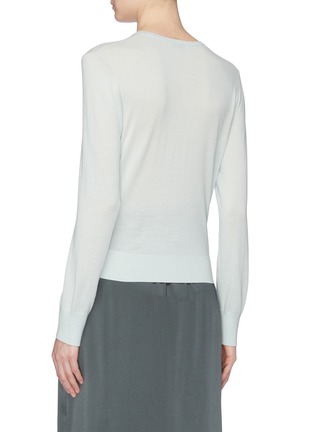 Back View - Click To Enlarge - EQUIL - Buckle loop drape wool sweater