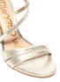 Detail View - Click To Enlarge - SAM EDELMAN - 'Alisandra' slant strap lizard embossed leather sandals