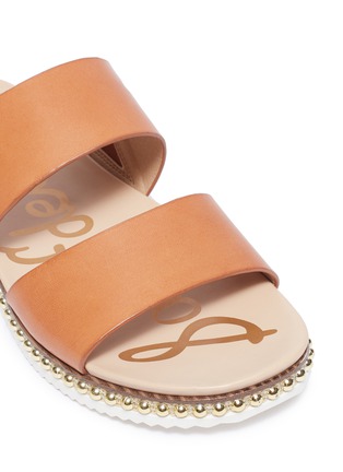 Detail View - Click To Enlarge - SAM EDELMAN - 'Asha' stud leather slide sandals