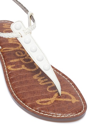 Detail View - Click To Enlarge - SAM EDELMAN - 'Gigi 9' stud leather thong sandals
