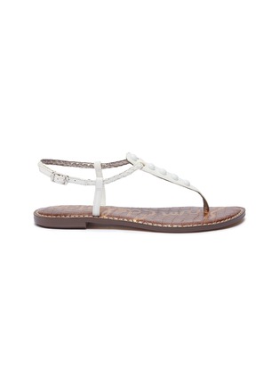 Main View - Click To Enlarge - SAM EDELMAN - 'Gigi 9' stud leather thong sandals
