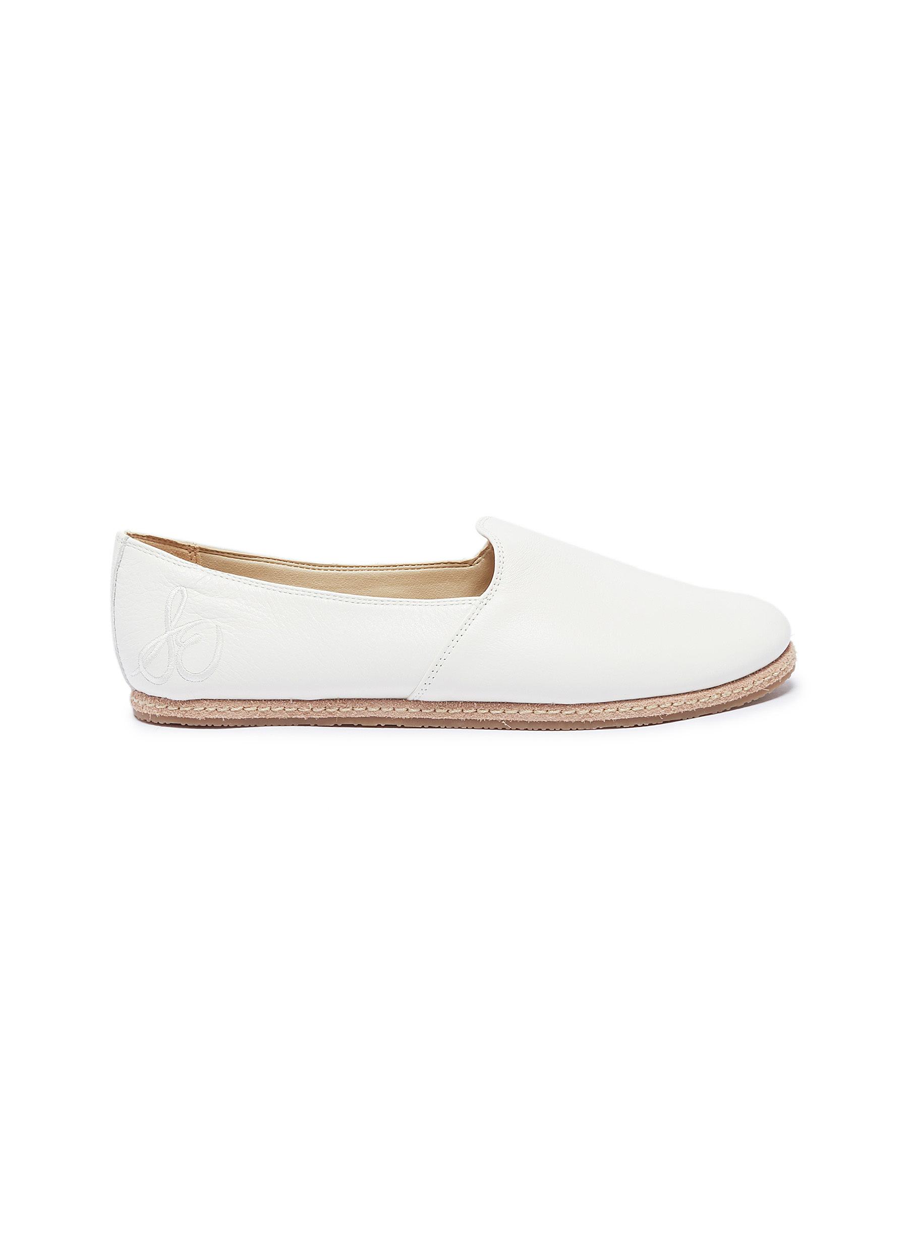 white espadrilles slip ons