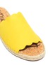 Detail View - Click To Enlarge - SAM EDELMAN - 'Andy' scalloped leather espadrille slide sandals