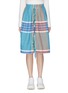 Main View - Click To Enlarge - FFIXXED STUDIOS - Fringe colourblock stripe woven skirt