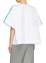Back View - Click To Enlarge - FFIXXED STUDIOS - Embroidered stripe border twist front oversized top