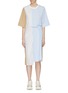 Main View - Click To Enlarge Main View - Click To Enlarge - FFIXXED STUDIOS - Stripe colourblock patchwork asymmetric dress