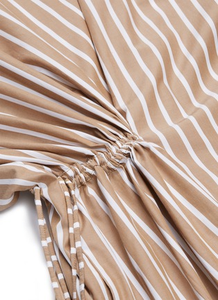 Detail View - Click To Enlarge - FFIXXED STUDIOS - Asymmetric ruched drawstring stripe dress