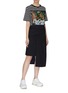 Figure View - Click To Enlarge - FFIXXED STUDIOS - Ruched pleated wool asymmetric skirt
