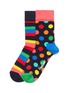 Main View - Click To Enlarge - HAPPY SOCKS - Stripe organic cotton kids socks 2-pack set