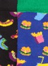 Detail View - Click To Enlarge - HAPPY SOCKS - Hamburger organic cotton kids socks 2-pack set