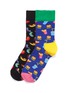 Main View - Click To Enlarge - HAPPY SOCKS - Hamburger organic cotton kids socks 2-pack set