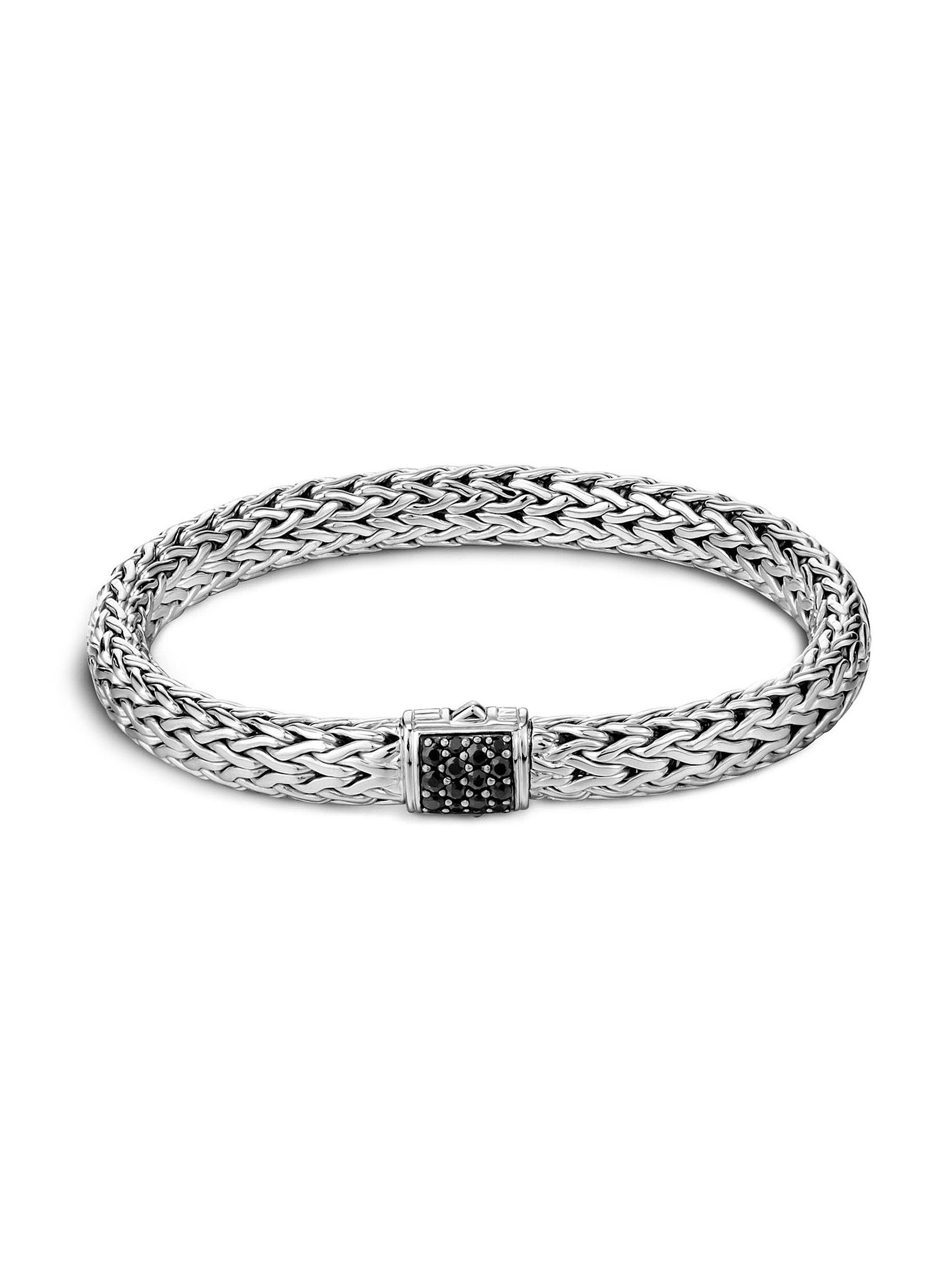 Classic Chain' sapphire woven silver chain bracelet