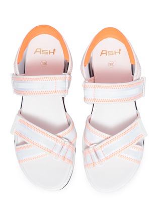 Detail View - Click To Enlarge - ASH - 'Lewis' reflective stripe strappy sandals