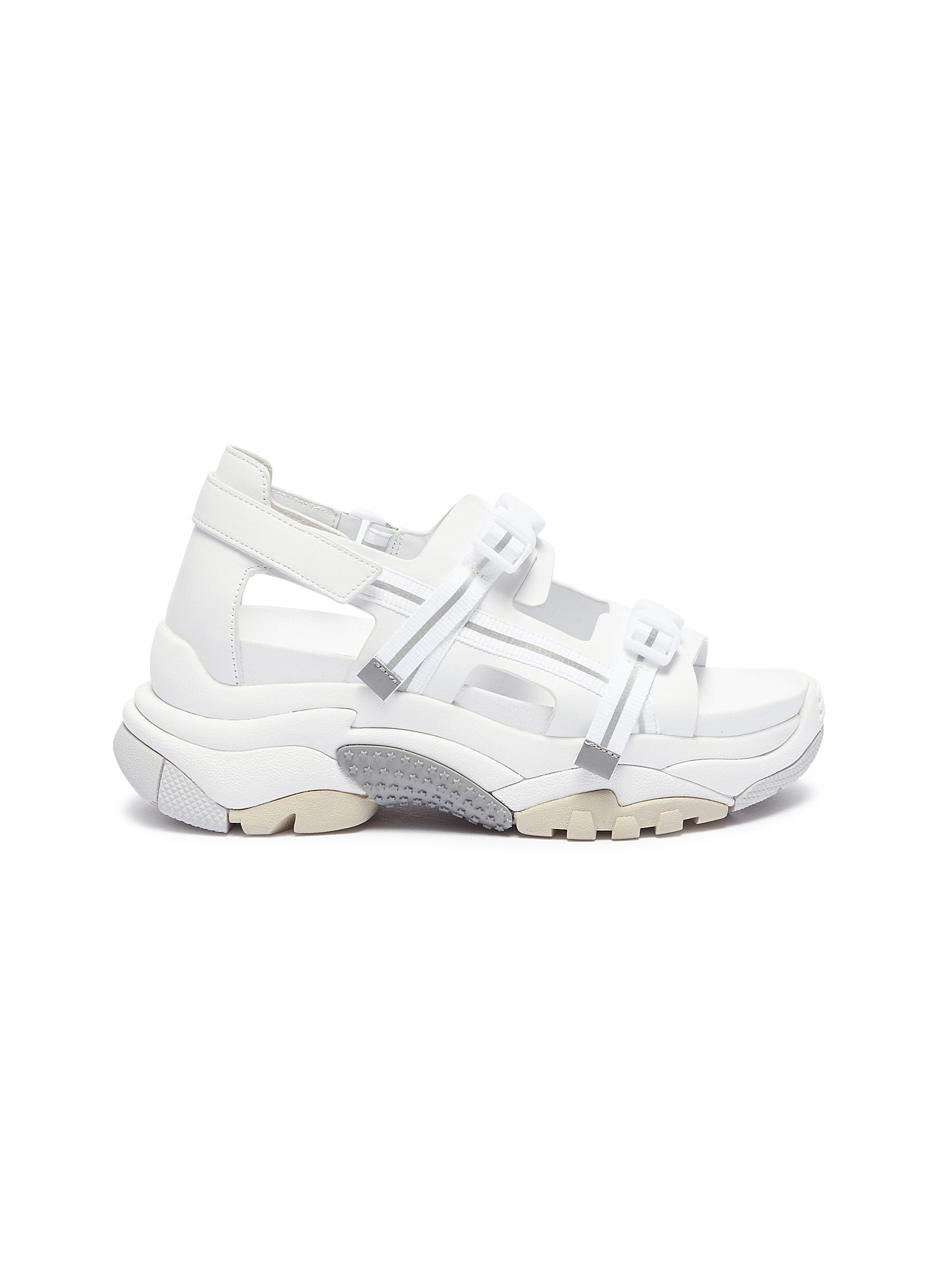 Ash 'ariel' Chunky Outsole Cage Sandals In White / Silver | ModeSens