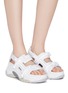 Figure View - Click To Enlarge - ASH - 'Ariel' chunky outsole cage sandals