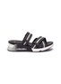 Main View - Click To Enlarge - ASH - 'Logan' reflective stripe strappy sandals