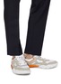 Figure View - Click To Enlarge - ACNE STUDIOS - Chunky outsole suede panel mesh sneakers