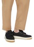 Figure View - Click To Enlarge - ACNE STUDIOS - Face patch leather sneakers