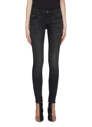 Main View - Click To Enlarge - TRE BY NATALIE RATABESI - 'The Edith' zip cuff skinny jeans