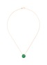 Main View - Click To Enlarge - SAMUEL KUNG - Jade hoop 18k rose gold pendant necklace