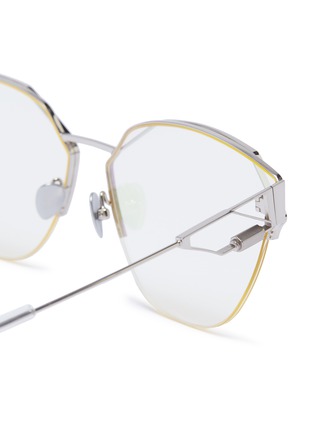 Detail View - Click To Enlarge - HAZE COLLECTION - 'Nomad' angular frame mirror metal sunglasses
