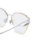 Detail View - Click To Enlarge - HAZE COLLECTION - 'Nomad' angular frame mirror metal sunglasses