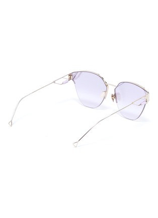 Figure View - Click To Enlarge - HAZE COLLECTION - 'Nomad' angular frame mirror metal sunglasses