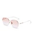 Main View - Click To Enlarge - HAZE COLLECTION - 'Retreat' metal round sunglasses