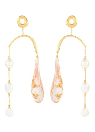 Main View - Click To Enlarge - EJING ZHANG - 'Hail' pearl resin drop chandelier earrings